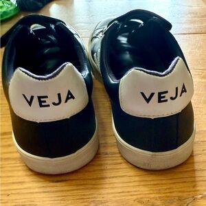 Veja Black and White Velcro Sneakers